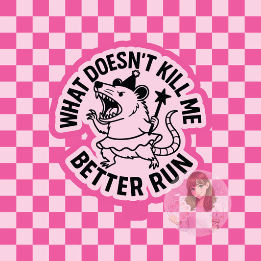 What doesn't kill me better run silicone freshie mold