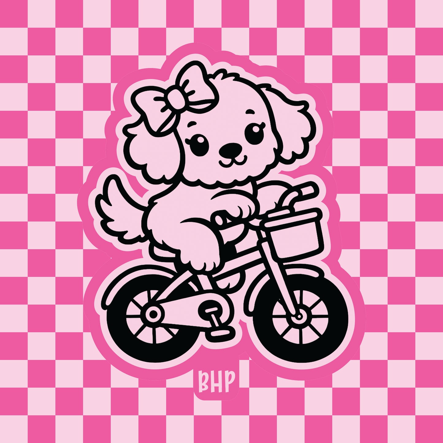 Puppy riding bike silicone freshie mold