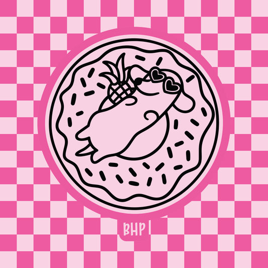 Dachshund in donut float silicone freshie mold