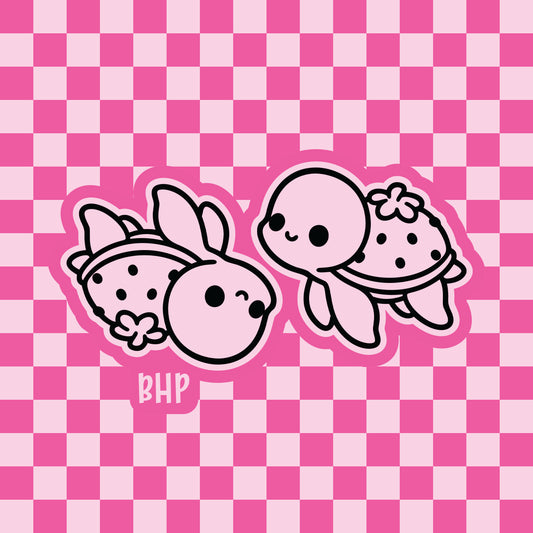 Strawberry turtle vent clips silicone freshie mold