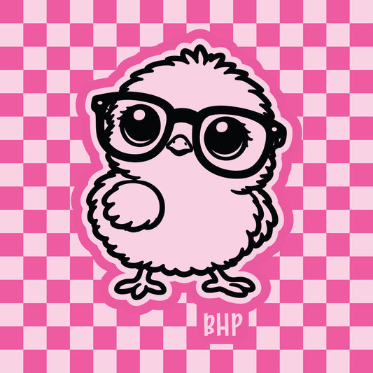 Chick with glasses silicone freshie mold