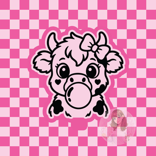 Bubblegum cow cutie silicone freshie mold