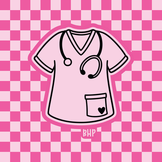 Nurse scrubs silicone freshie mold