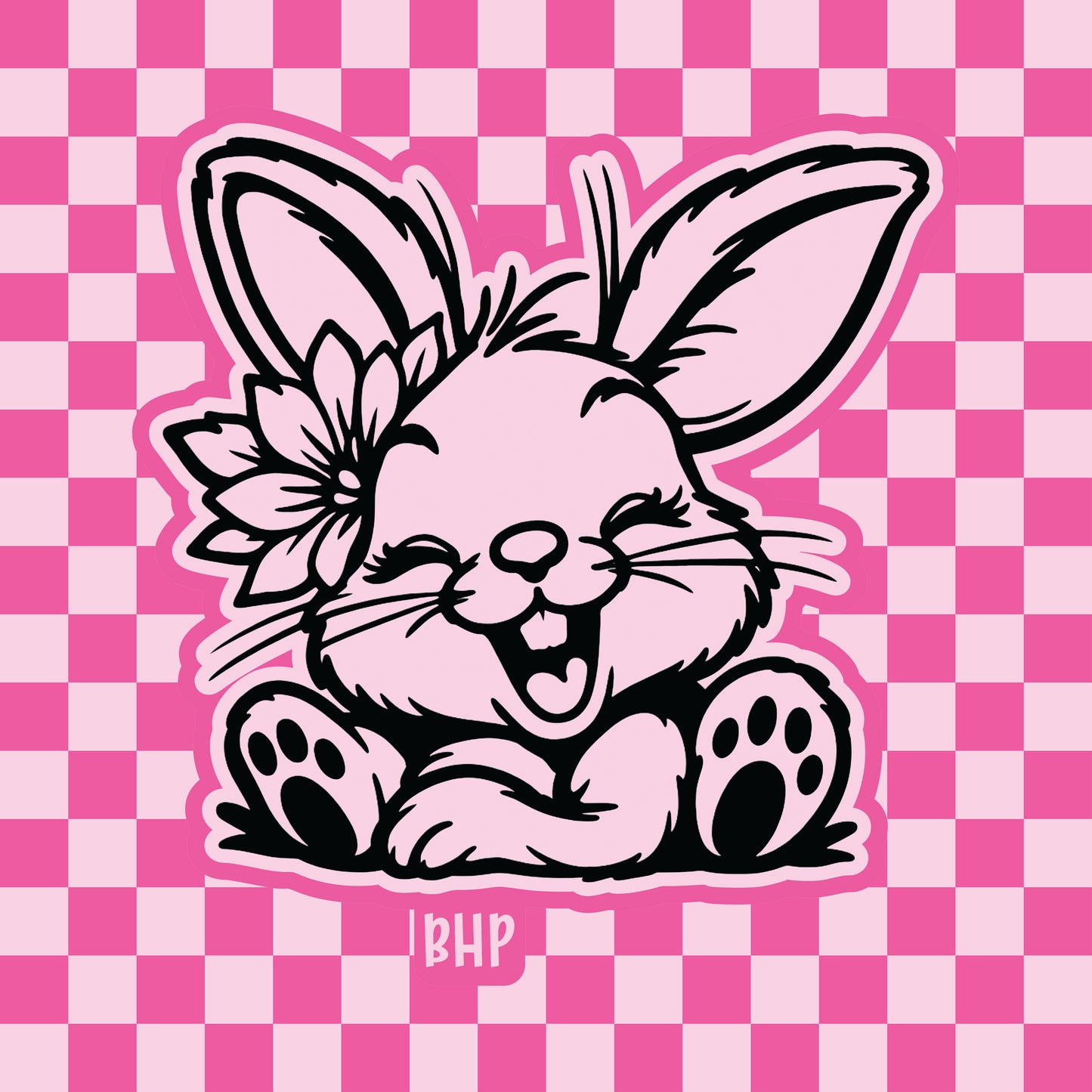 Laughing bunny silicone freshie mold