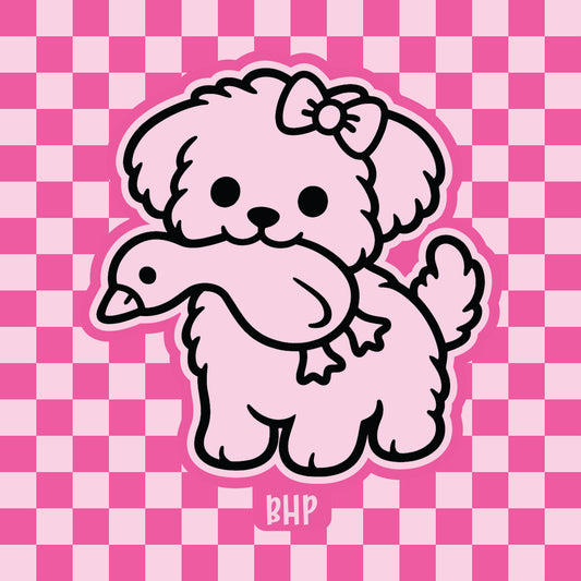 Puppy with goose toy silicone freshie mold