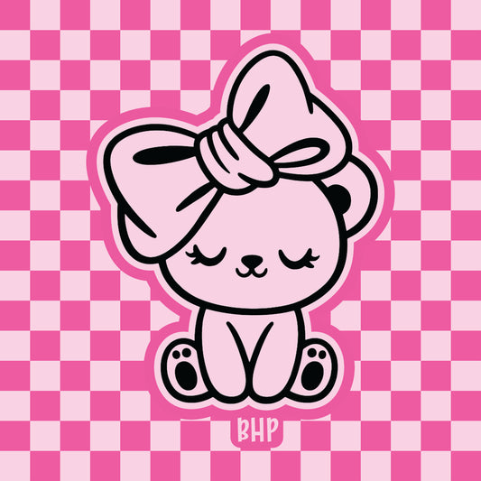 Bear with big bow silicone freshie mold