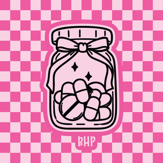 Pill bottle with bow silicone freshie mold
