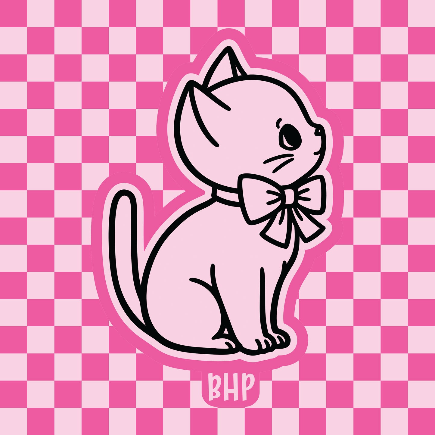 Kitten with bow silicone freshie mold