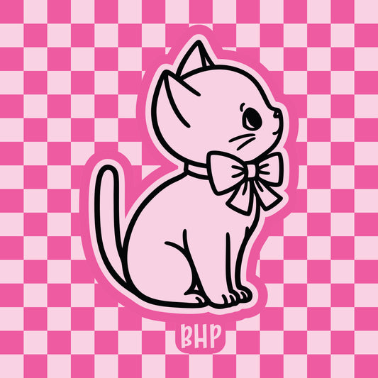 Kitten with bow silicone freshie mold