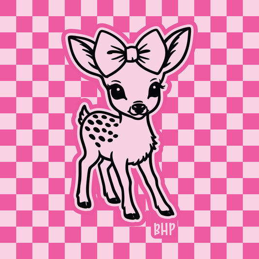 Deer with bow silicone freshie mold