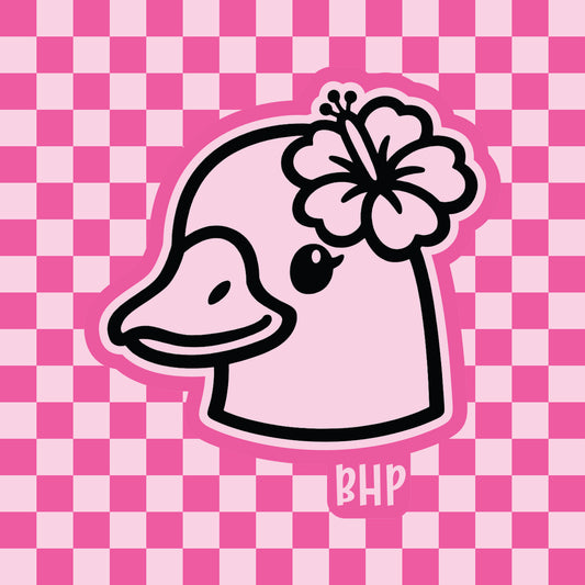 Goose head with hibiscus flower silicone freshie mold