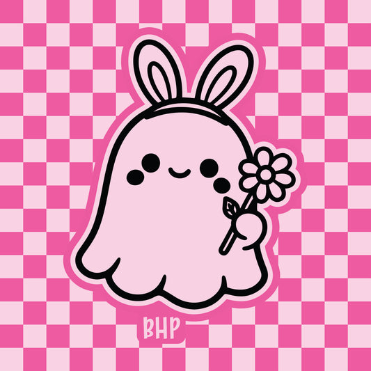 Ghost with bunny ears silicone freshie mold