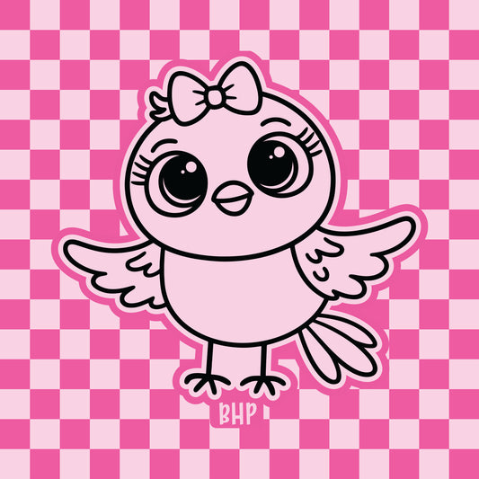 Cute bird with bow silicone freshie mold