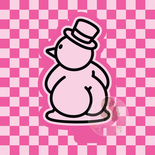 Snowman butt silicone freshie mold