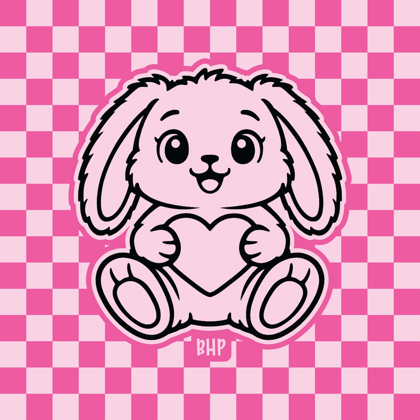 Bunny holding heart silicone freshie mold