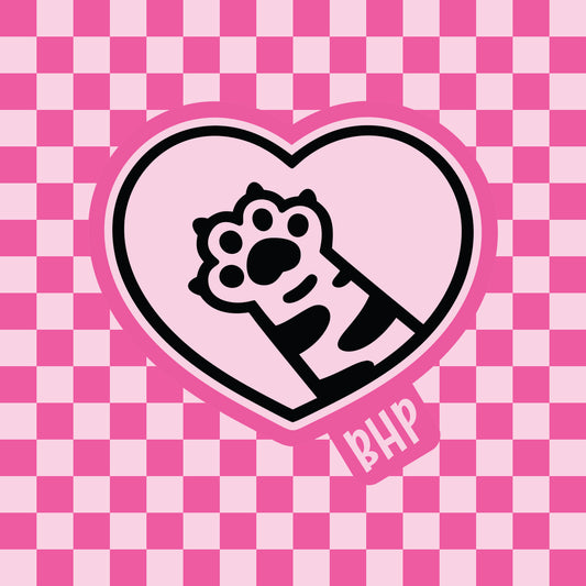 Cat paw in heart silicone freshie mold