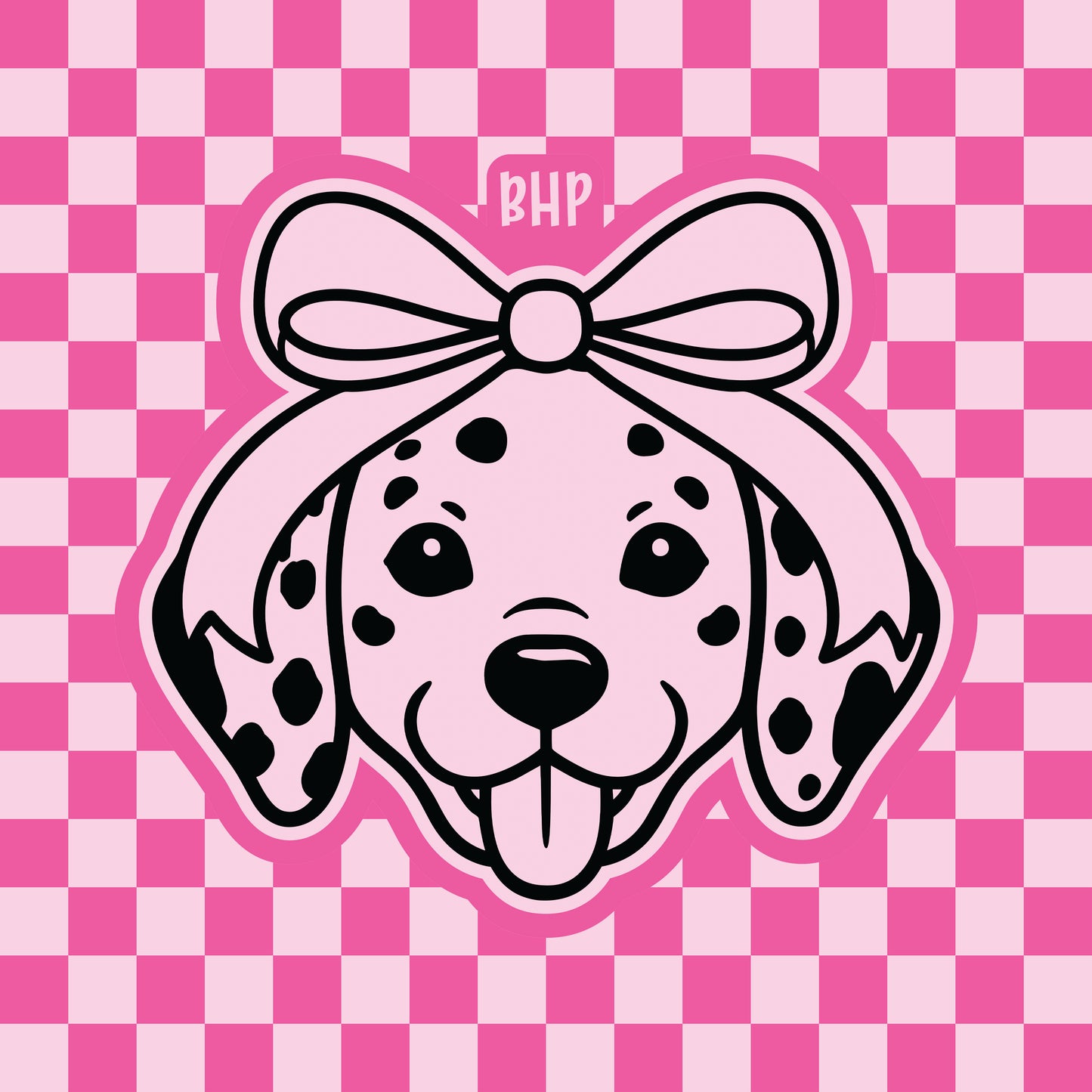 Dalmatian head with bow silicone freshie mold