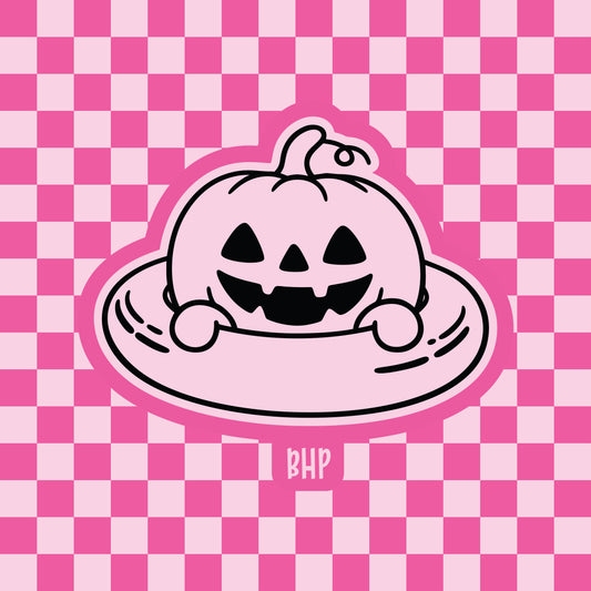 Pumpkin in pool ring - summerween silicone freshie mold