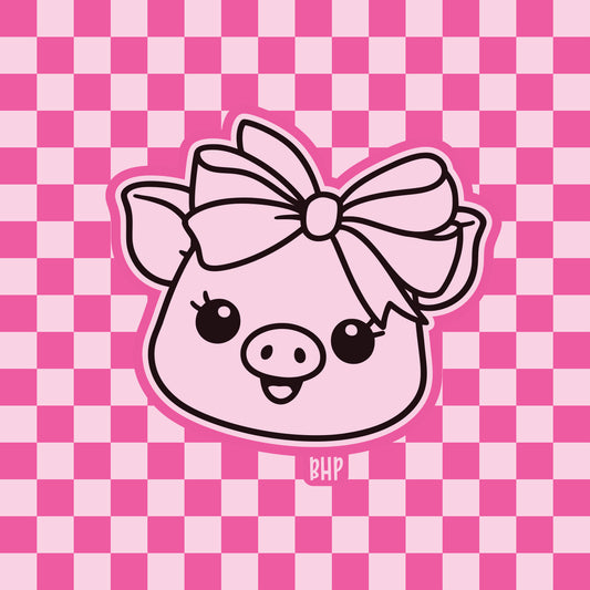 Pig head with bow silicone freshie mold