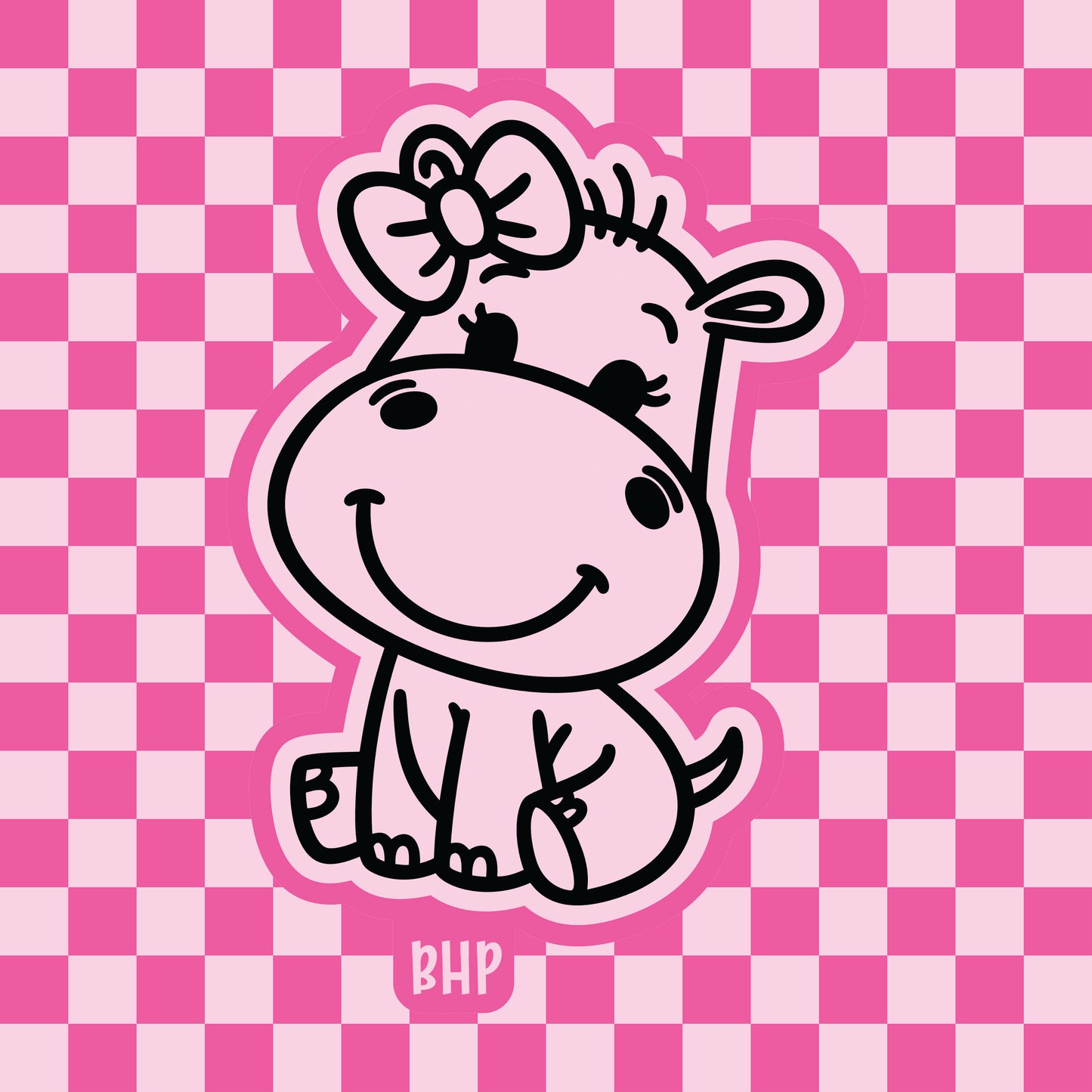 Hippo with bow silicone freshie mold