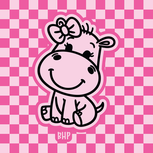 Hippo with bow silicone freshie mold