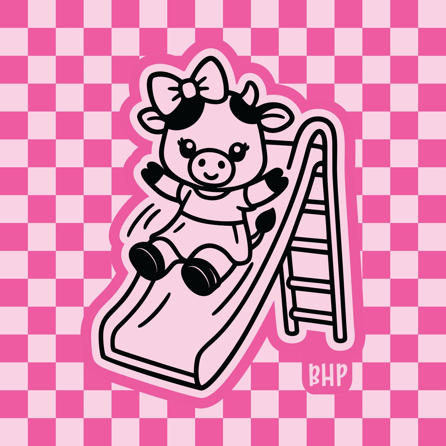 Cow on slide silicone freshie mold