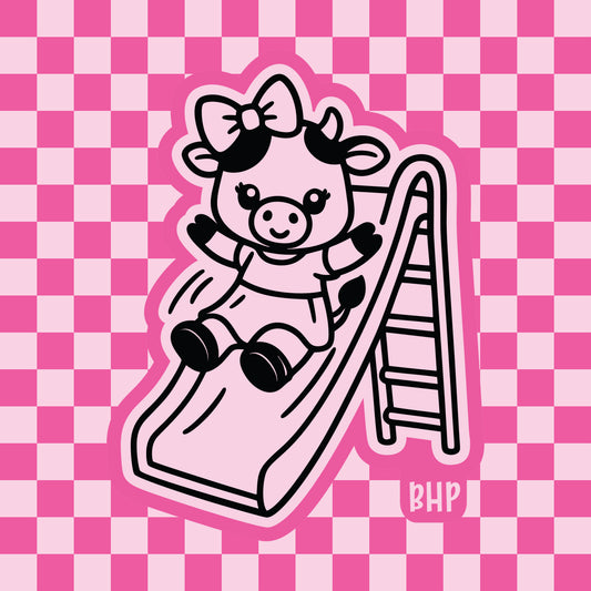 Cow on slide silicone freshie mold