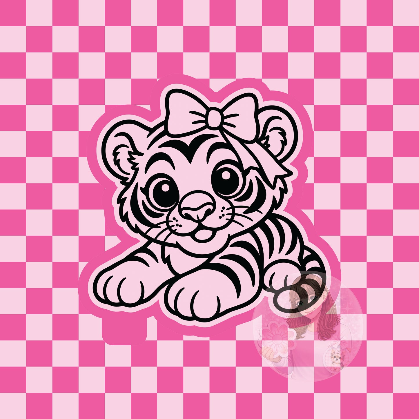 Baby tiger silicone freshie mold