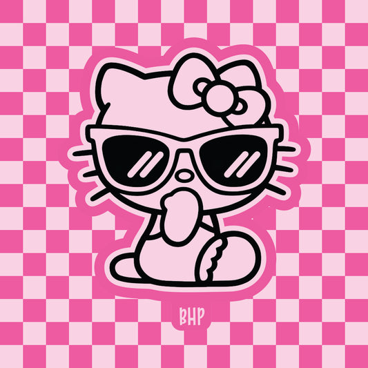 Kitty in sunglasses silicone freshie mold