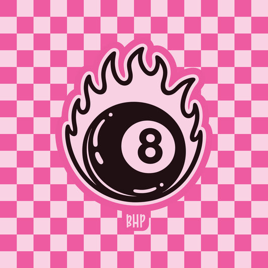 8 ball with flame silicone freshie mold