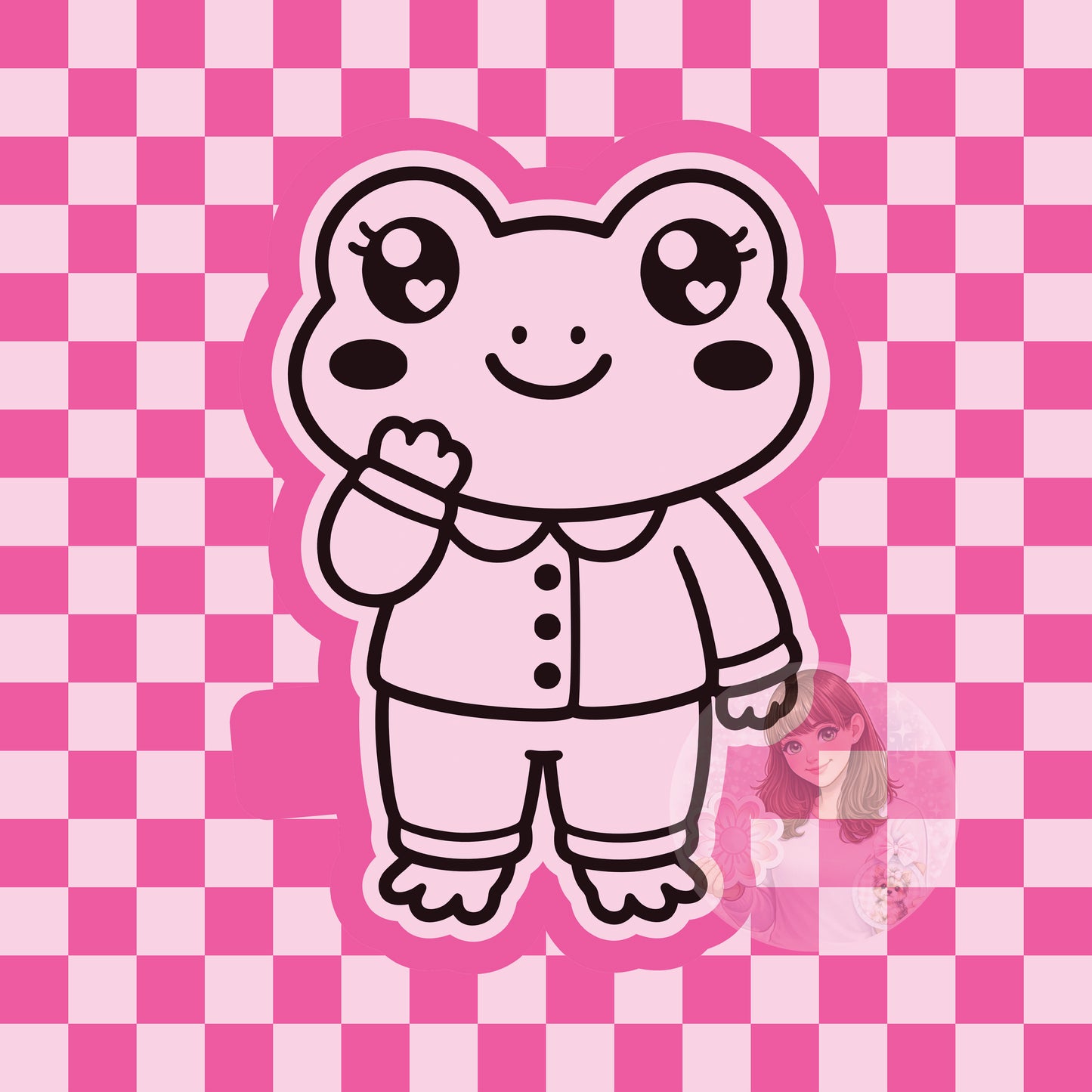 Frog in pajamas silicone freshie mold