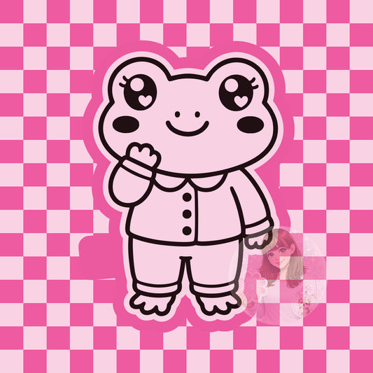 Frog in pajamas silicone freshie mold