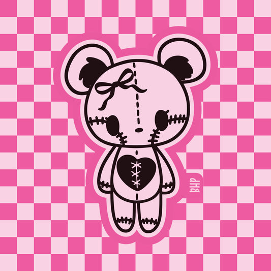 Bear with patches silicone freshie mold