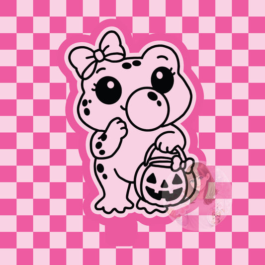 Bubble blowing Halloween frog silicone freshie mold