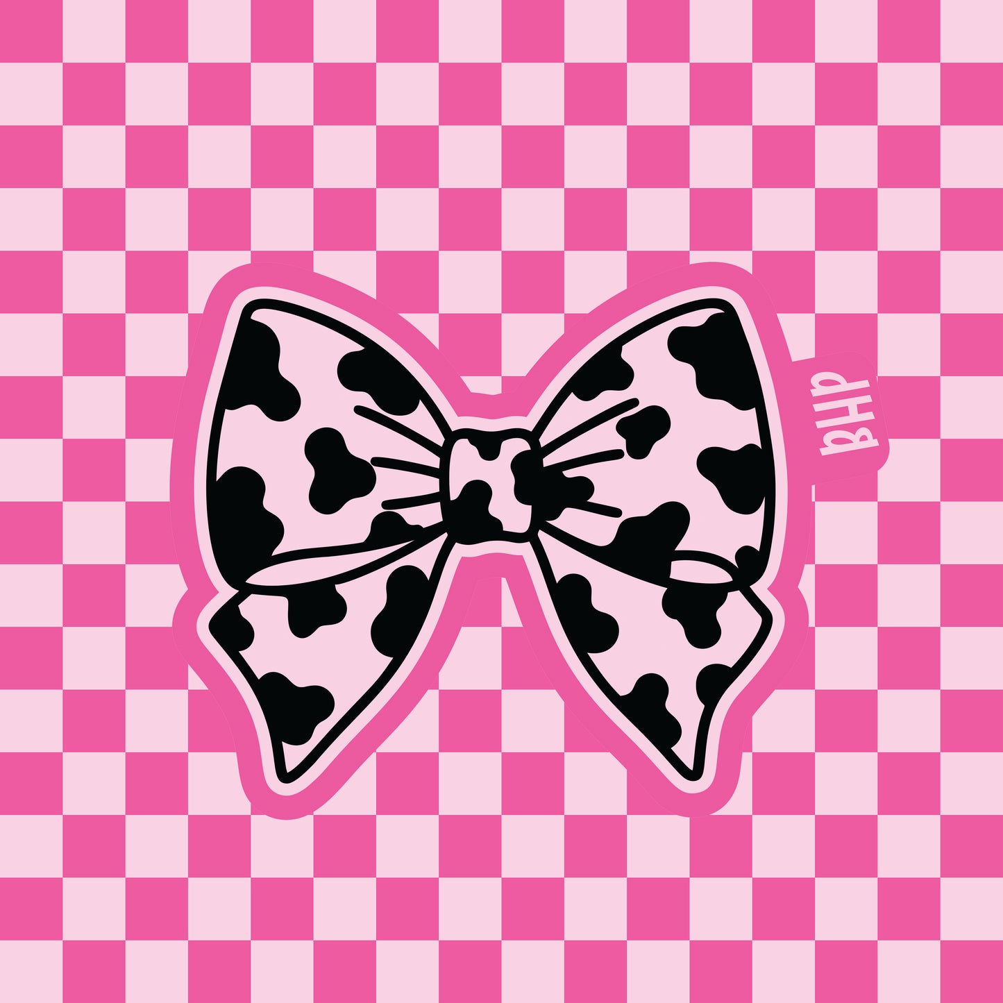 Cowprint bow silicone freshie mold