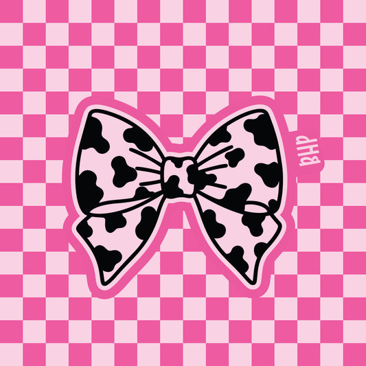 Cowprint bow silicone freshie mold