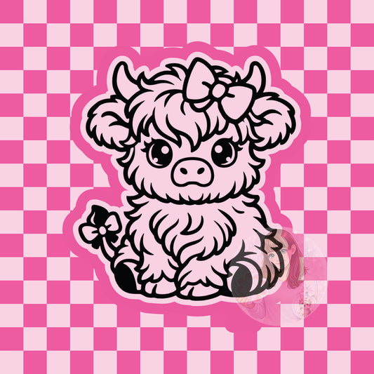 Fluffy highland cow silicone freshie mold