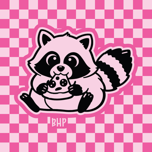 Raccoon eating pizza silicone freshie mold