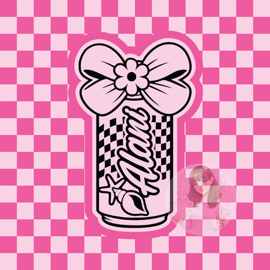 Checkered energy drink can silicone freshie mold