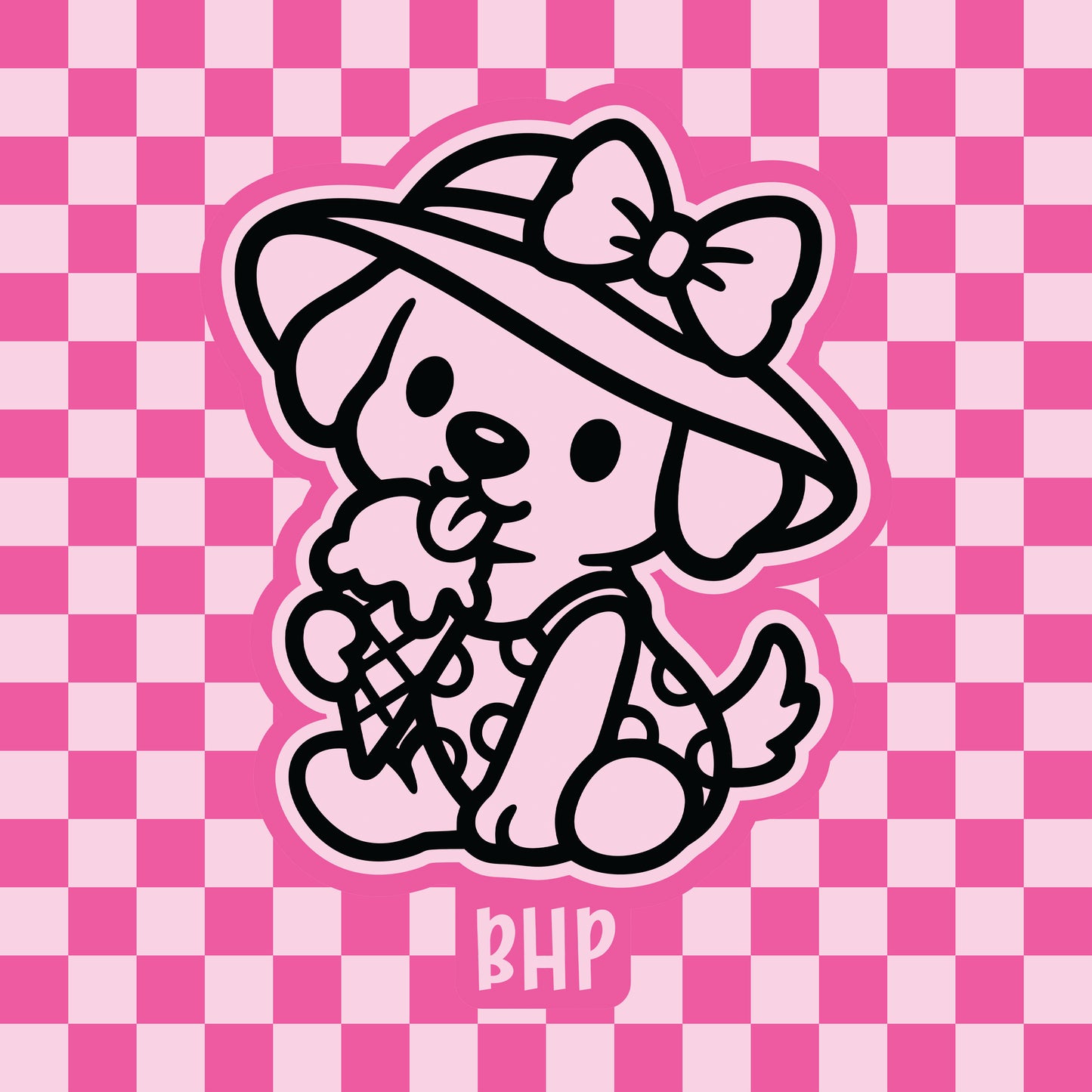 Summer puppy with ice cream silicone freshie mold