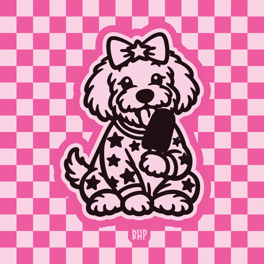 Goldendoodle in patriotic pajamas silicone freshie mold