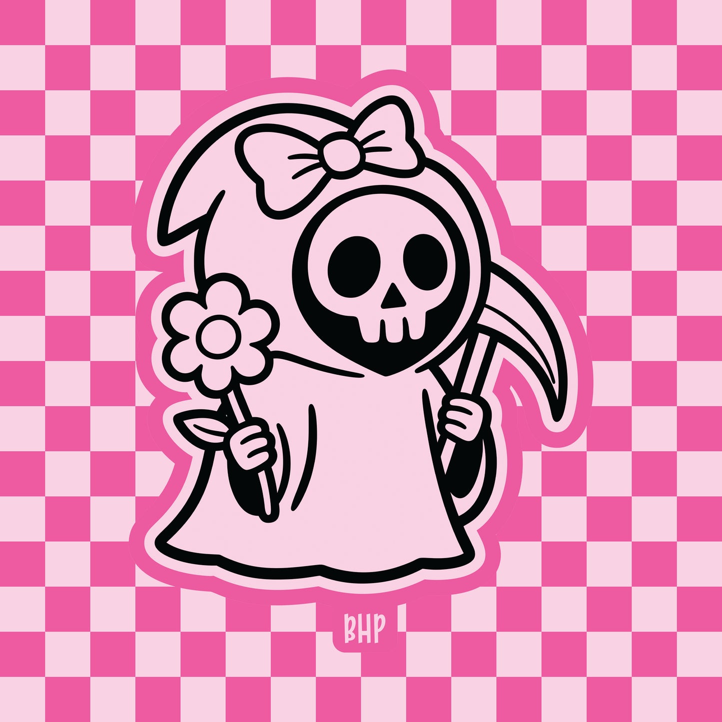 Grim reaper holding daisy silicone freshie mold