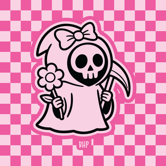 Grim reaper holding daisy silicone freshie mold