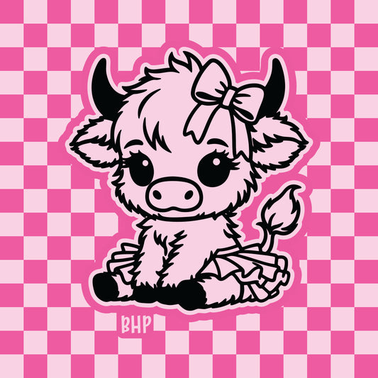 Sweet highland tutu cow silicone freshie mold