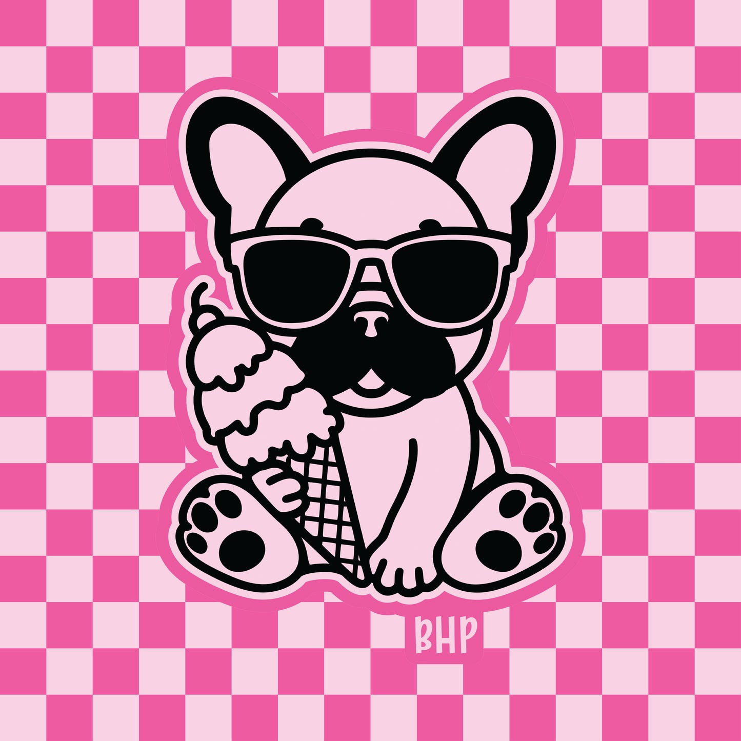 Frenchie with ice cream silicone freshie mold