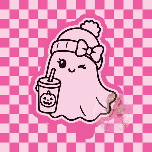 Ghost with coffee silicone freshie mold