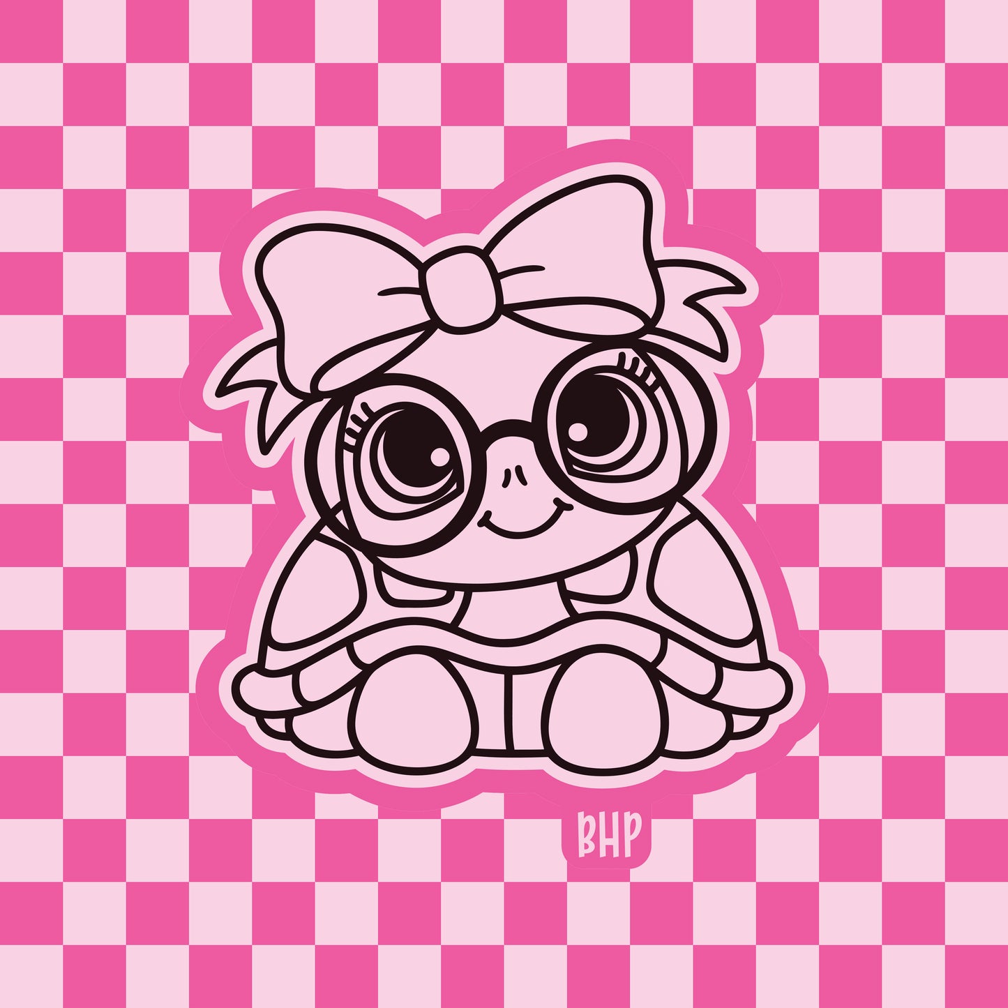 Turtle with glasses and bow silicone freshie mold