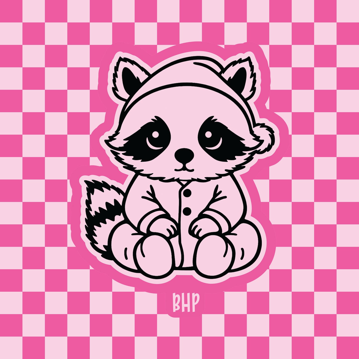 Raccoon in pajamas silicne freshie mold