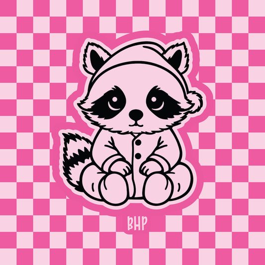 Raccoon in pajamas silicne freshie mold
