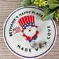 Patriotic gnome retractable badge reel